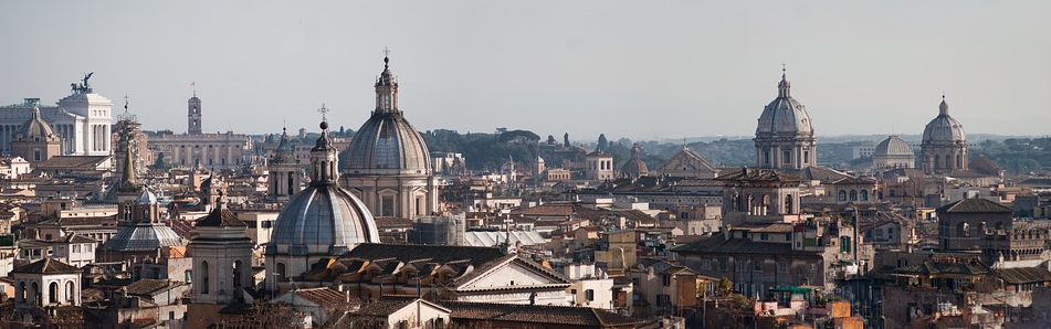 "Panorama View of Rome, Italy"