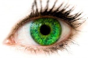 "Beautiful green eyes"